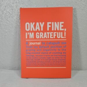 Orange 'Ok Fine, I'm Grateful!' Knock Knock Daily journal